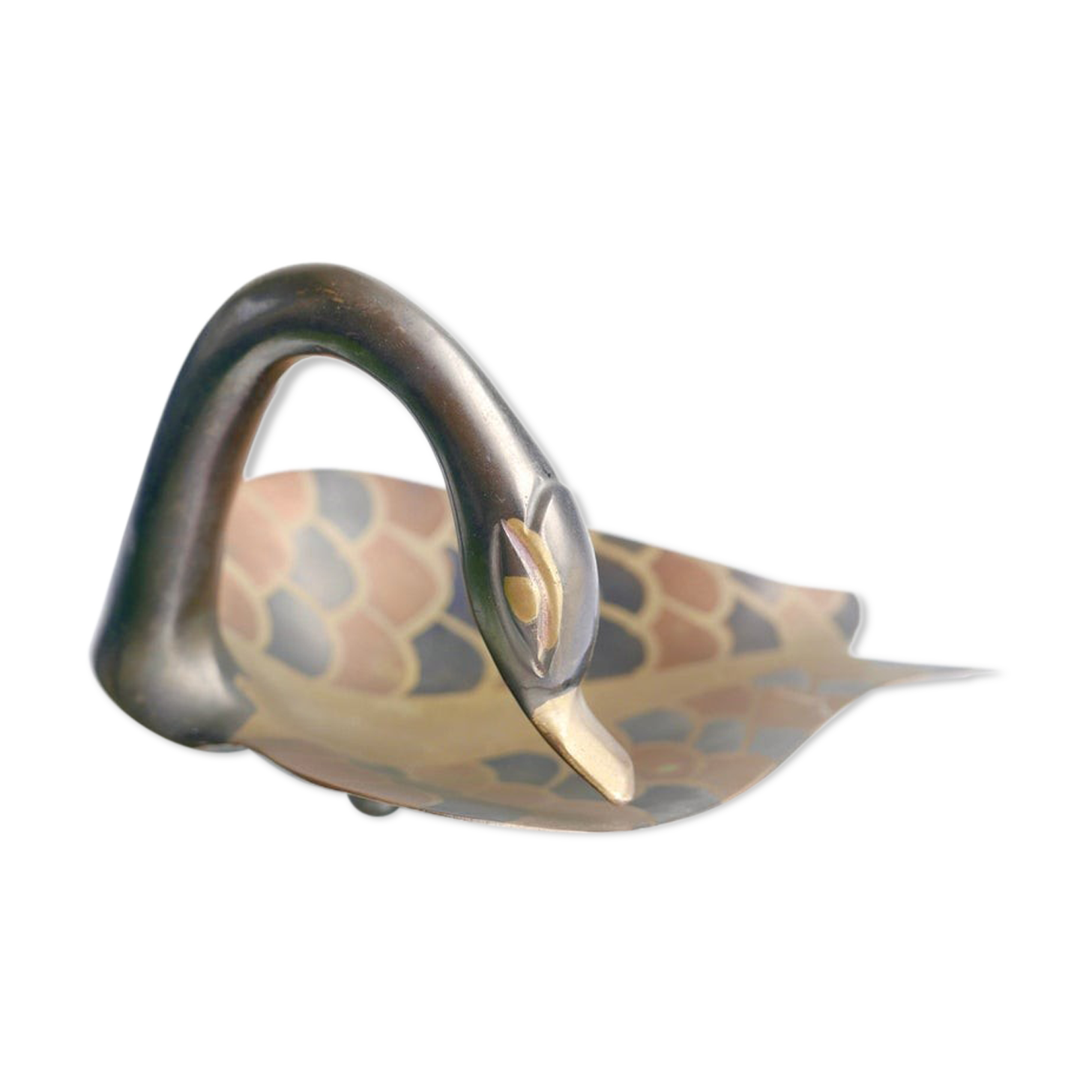 Empty brass swan pocket, 50s
