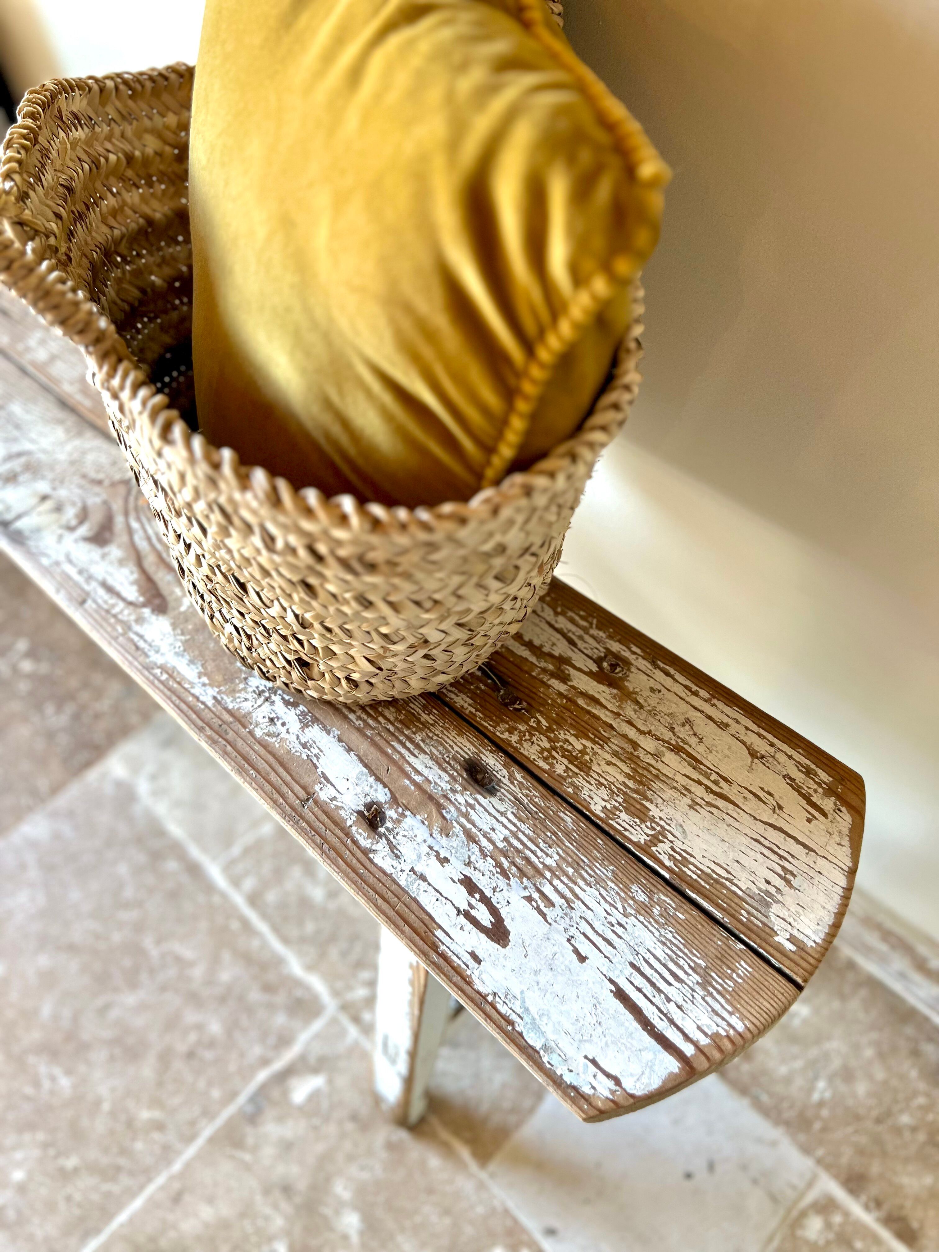 Banc de ferme patiné