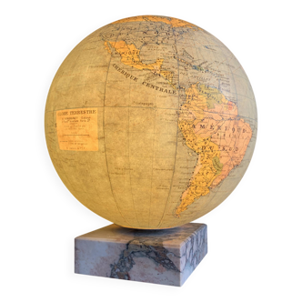 Illuminated glass globe from the 1930s/40s, V. Vindrinet, Paris