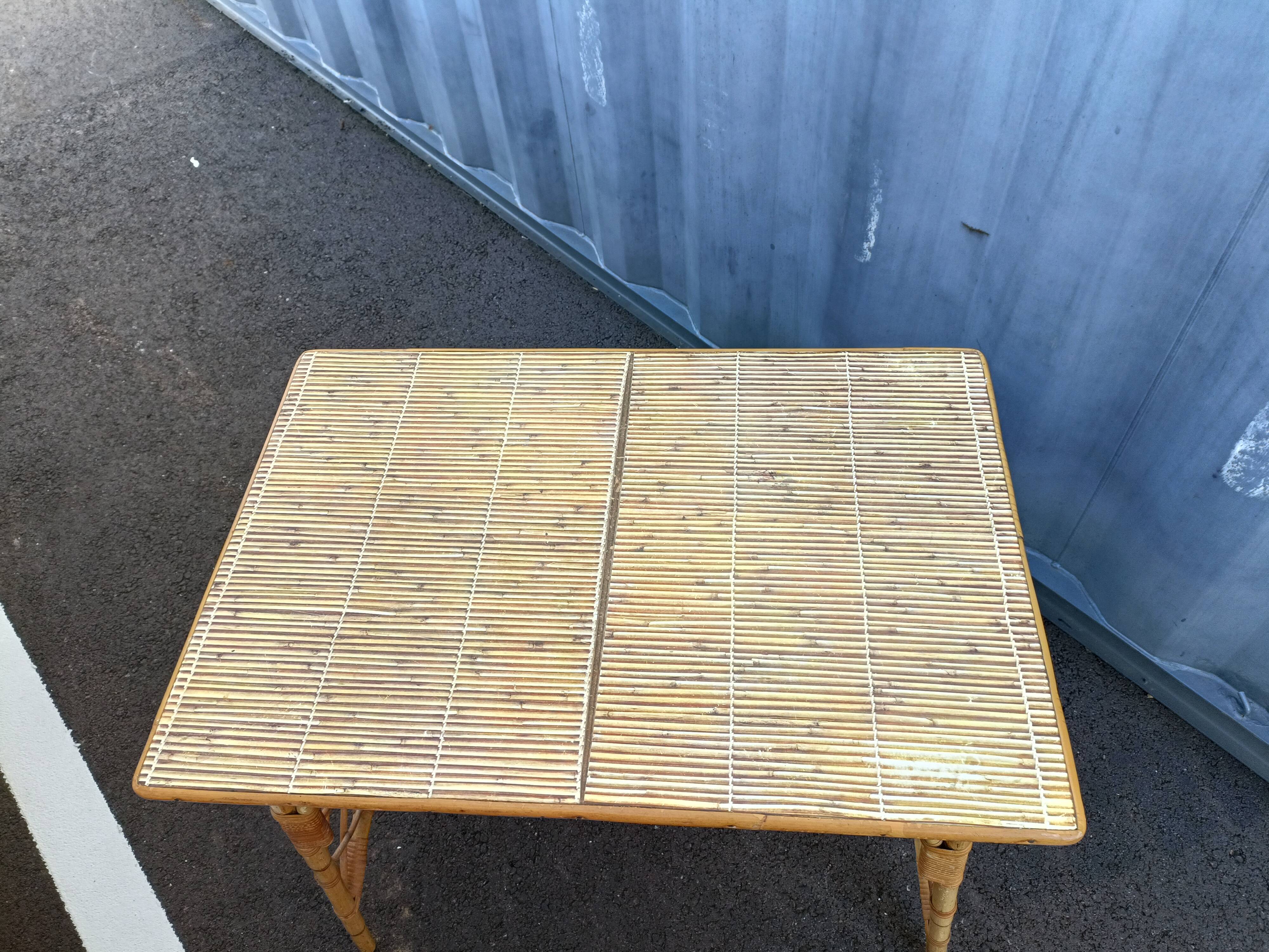 Desk in vintage rattan XXeme