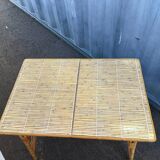Bureau ancien en rotin vintage XXeme