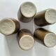 5 speckled stoneware cups from digoin (gp digoin) in brown, 1970s.