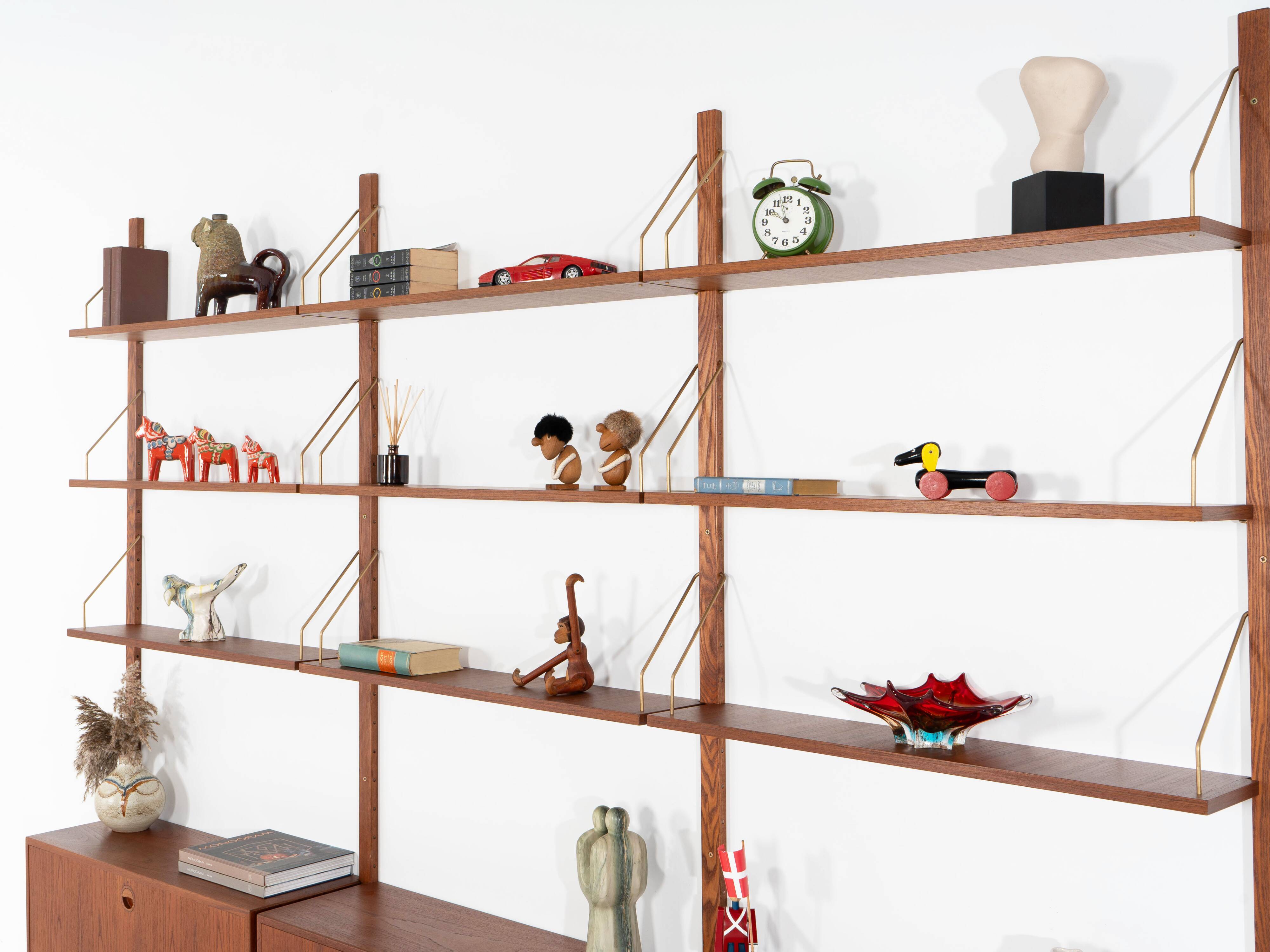 Teak modular shelving unit, Danish design, 1960s, designed by Rud Thygesen