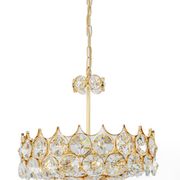 Golden brass chandelier, Sciolari design by Palwa, Germany, 1970s