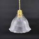 Suspension vintage en verre Holophane, forme drapée