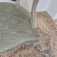 Louis XV style cabriolet armchair in patinated wood and velvet