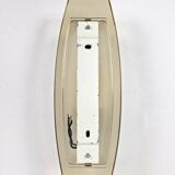 Veca vintage Art Deco white and amber glass wall lamp