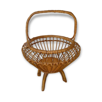 1960-70 vintage rattan worker