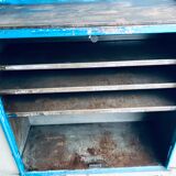 Blue workshop cupboard
