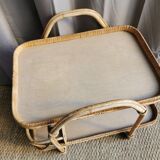 Vintage dessert in rattan