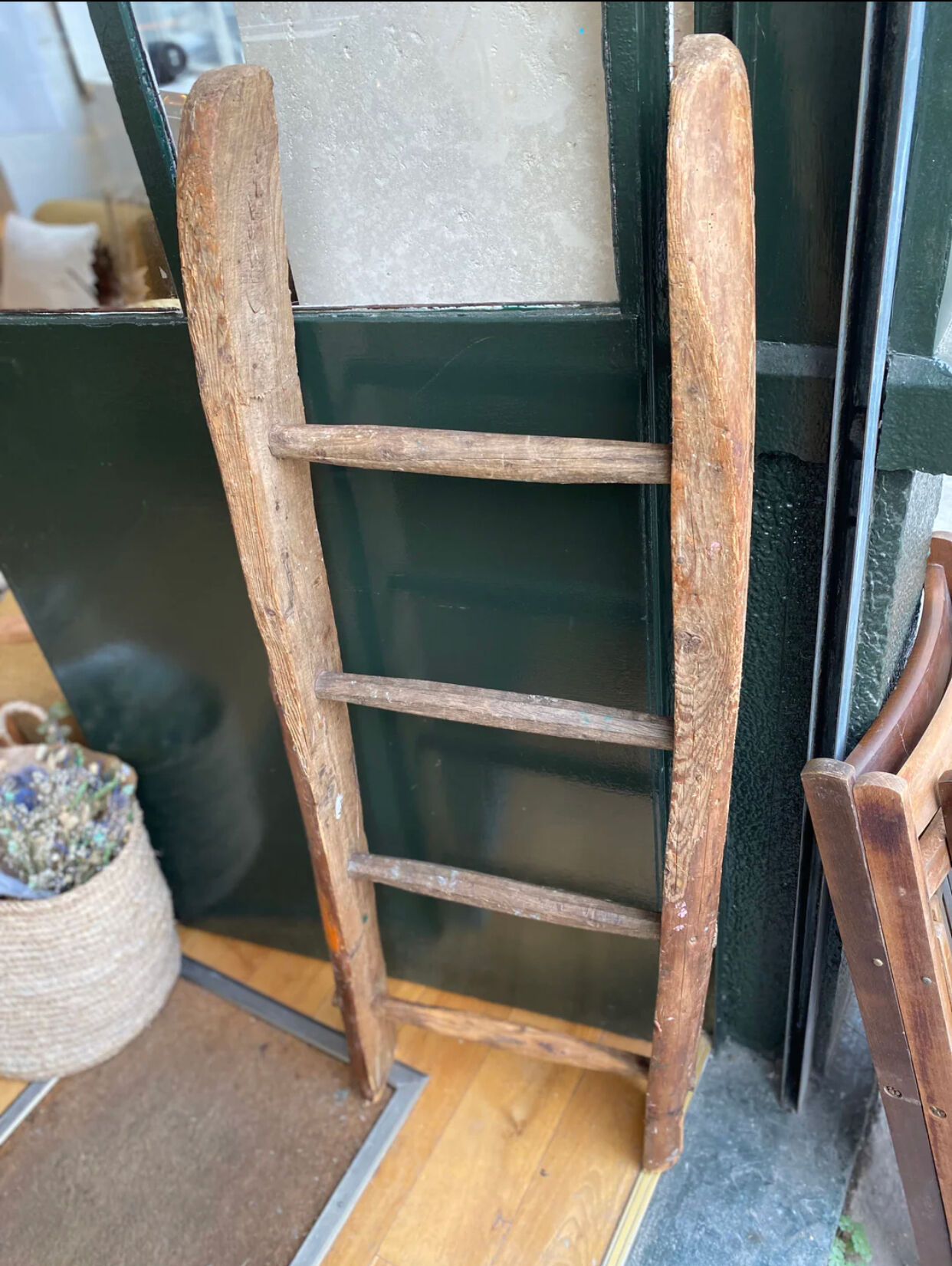 Raw wood ladder