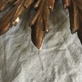 Gilded wood sun mirror, 60s