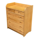 Scandinavian chest of drawers with 6 drawers and changing table from the 1970s.
