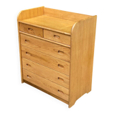 Commode scandinave à 6 tiroirs avec table à langer des années 70