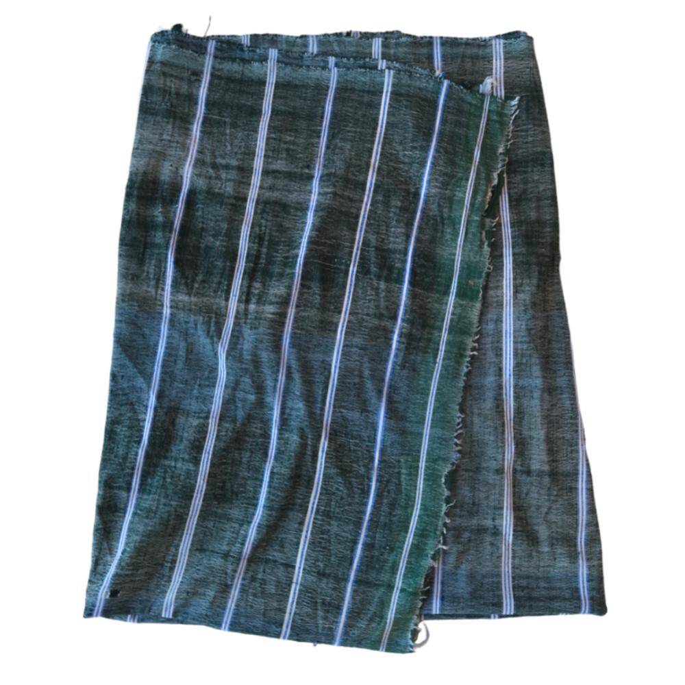 Vintage Haik checkered blanket from Morocco - 186 x 206 cm