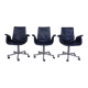 Model 6727 Bird Chairs by Preben Fabricius & Jørgen Kastholm for Kill International, 1960s, Set of 3