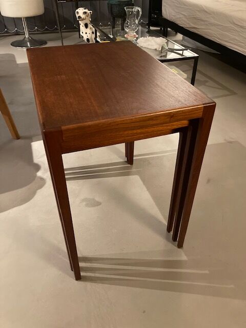 Teak nesting tables by Ludvig Pontoppidan