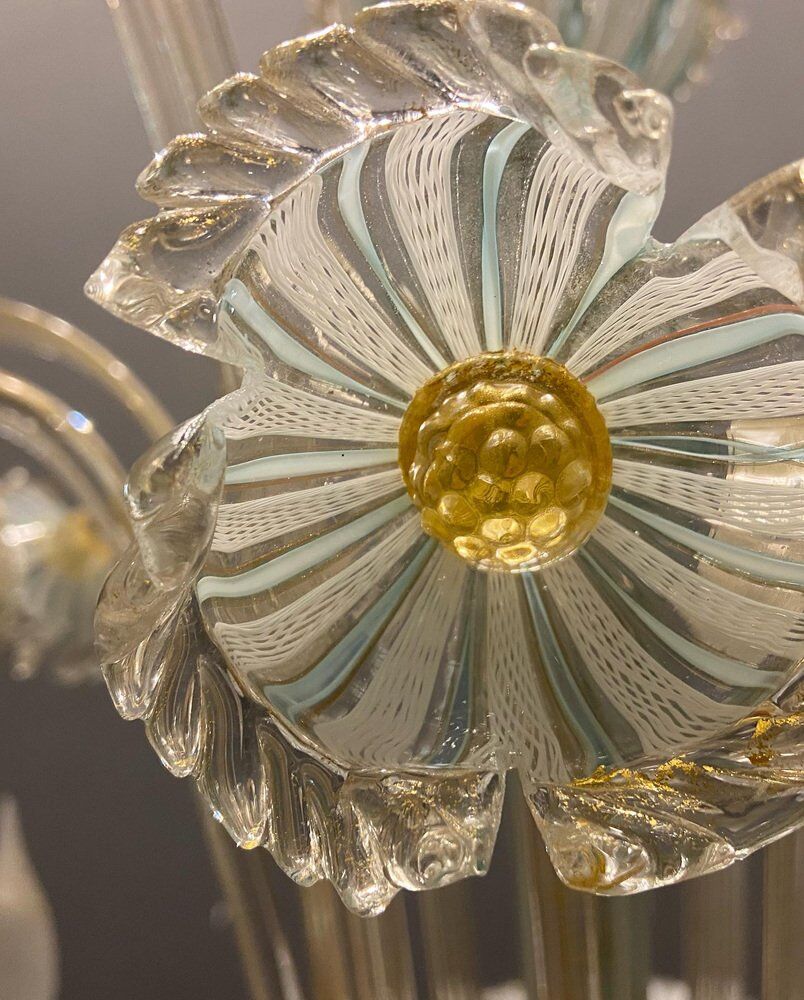 Venetian Murano Art Glass Chandelier from Venini