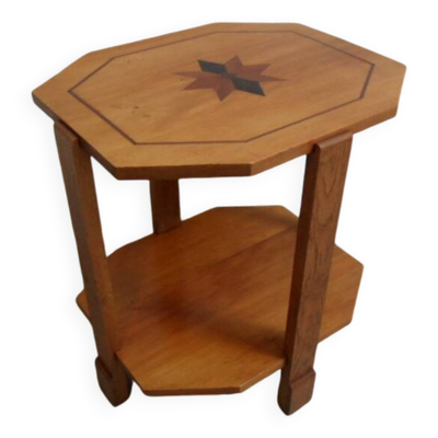 Table d'appoint Art Déco avec marqueterie