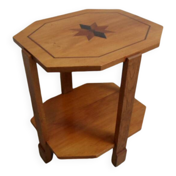 Table d'appoint Art Déco avec marqueterie