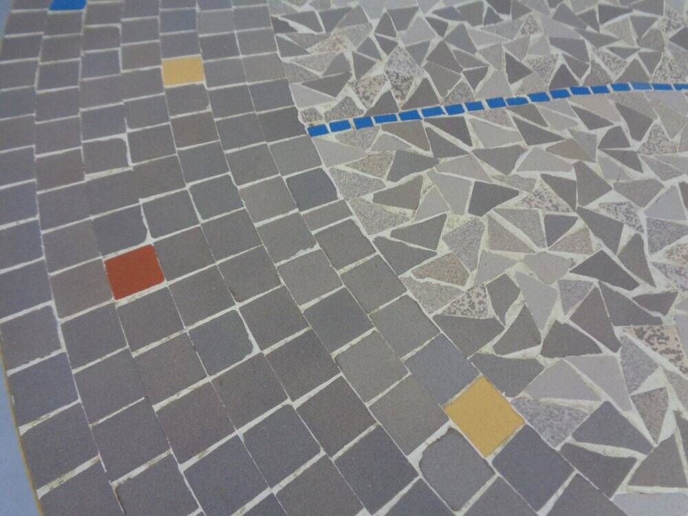 Large ceramic mosaic coffee table by Berthold Müller, Germany, 1950s.