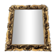 Miroir bois doré vintage  32,5 x 38