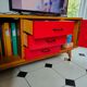 Sideboard massif red 50s compass
