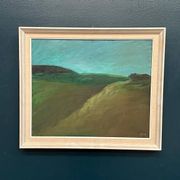 Original Swedish Oil on Canvas – "Landscape" by Dina Mortensen – Signed DM – Vintage and Framed – 53 × 45.5 cm (20.9" × 17.9")