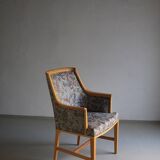 Swedish Grace floral birch wood armchair