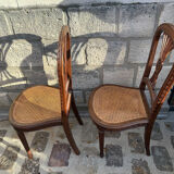 Pair of caned chairs in Louis XVI style