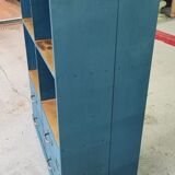 Meuble d'atelier quatre tiroirs patine bleue d'origine