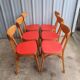 Lot de 6 chaises luterma "banane "