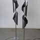 Pair of Space Age Stainless Steel Street Lights - 70s