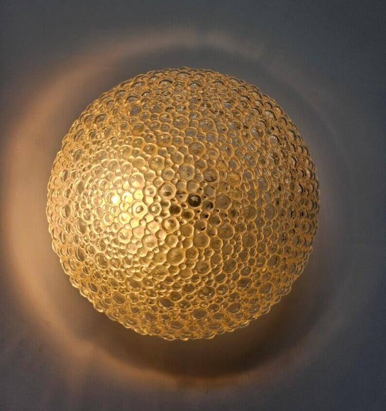 Rare Midcentury Bubble Flush Mount Limburg, Germany, 1970s