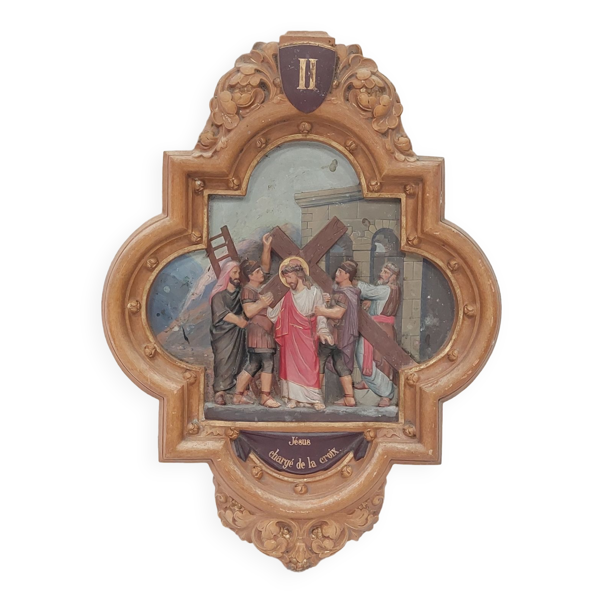 Terracotta decoration "stations of the cross"