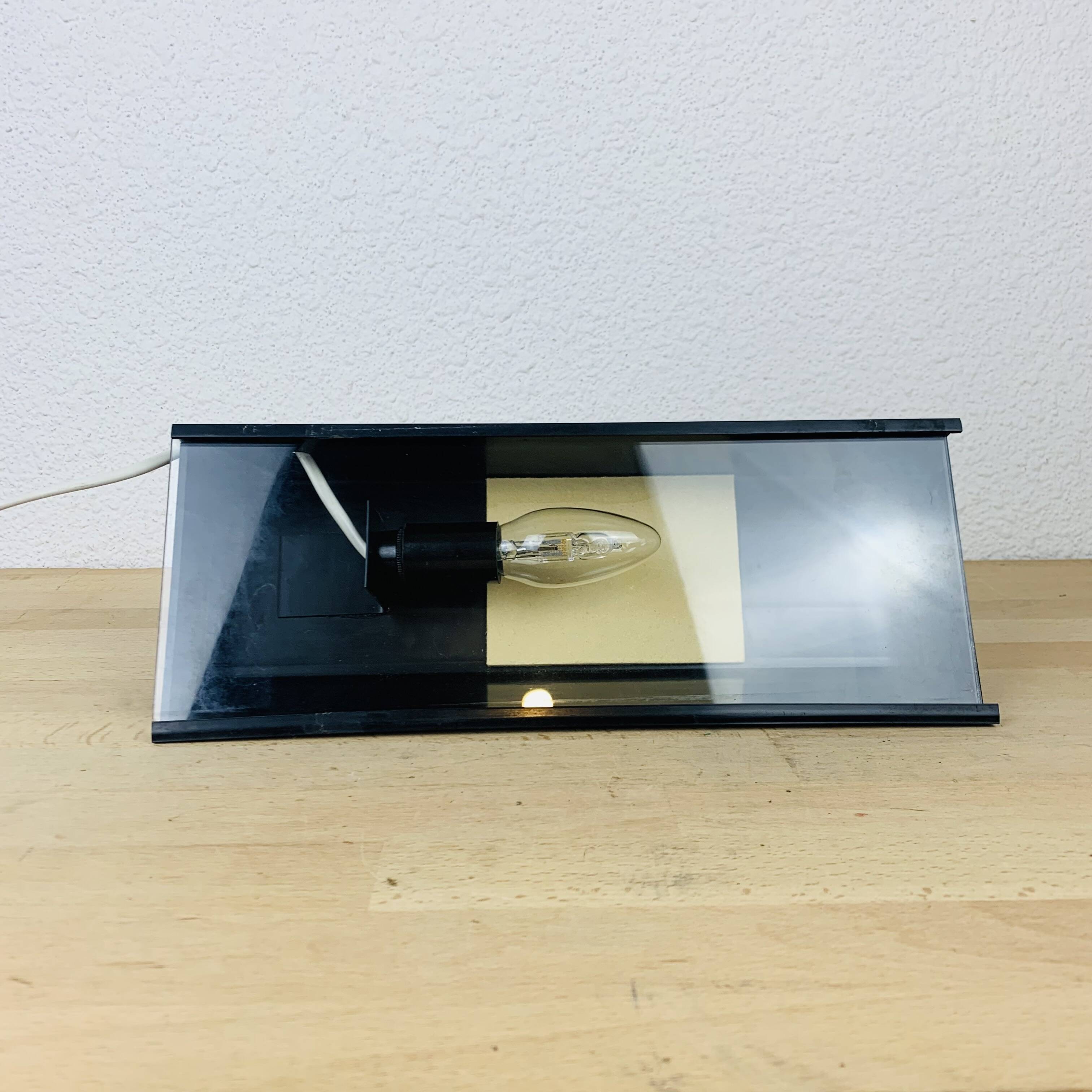 70s geometric glass lamp