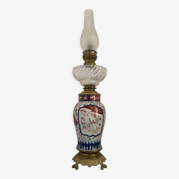 Lampe ancienne en porcelaine d’Imari XIXème siècle