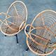 Set of Rattan Lounge Chairs attributed to Rohe Noordwolde, 1960s