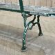 Garden bench of the early twentieth century cast iron and teak