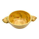 Provencal bowl in yellow ceramic and scrolls