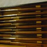 Coffret de 11 couteaux inox et bois