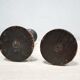 Pair of antique turned wooden candle holders