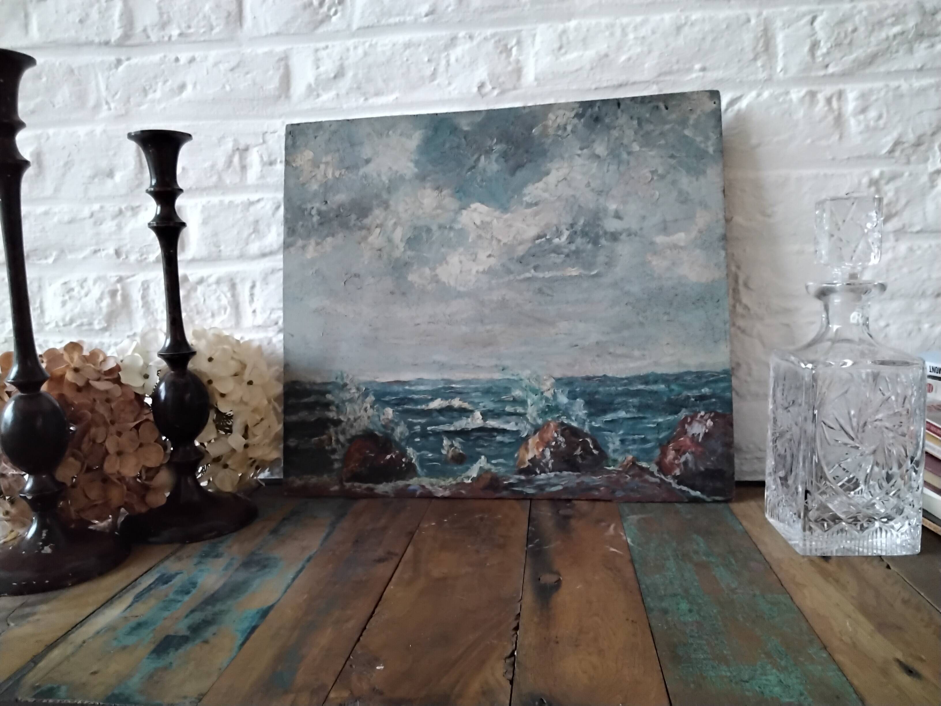 Oil on seascape panel