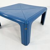 Table basse bleue modèle 4894 par Gae Aulenti pour Kartell, 1970