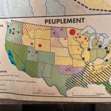 Ancienne planche scolaire Etats-Unis