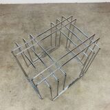 Chrome metal magazine rack by Willi Glaeser for TMP, 1980s.