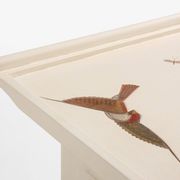 Maurice Jallot table basse chêne peint à décors d’oiseaux 1930