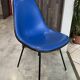 Eames Herman Miller vintage 70s blue vinyl fiberglass chair