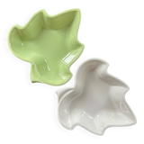 Pair of leaf dishes