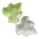 Paire de plats feuilles